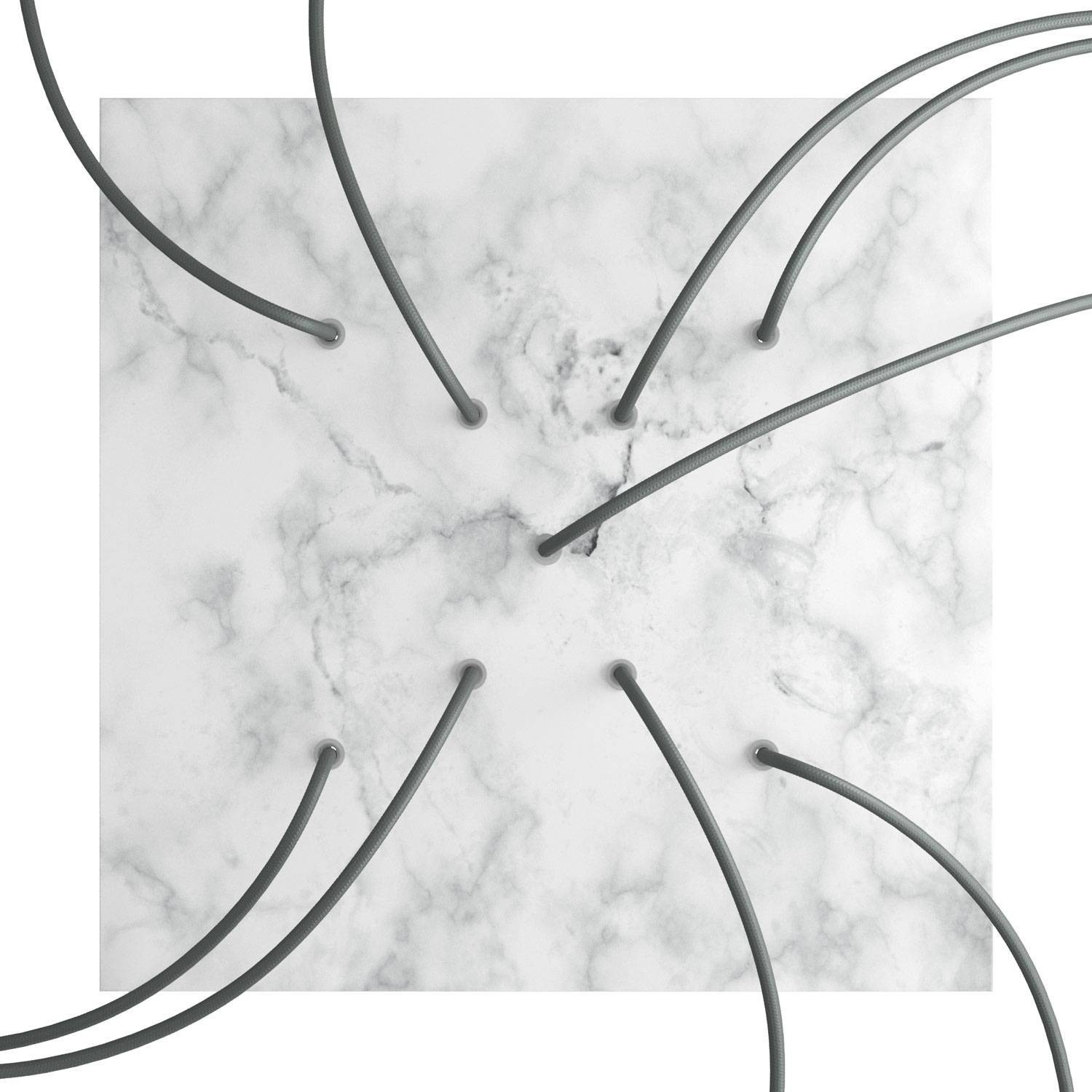 9 X-shaped Holes - EXTRA LARGE Square Ceiling Canopy Kit - Rose One System