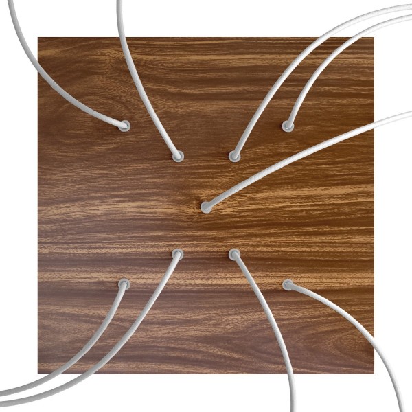 9 X-shaped Holes - EXTRA LARGE Square Ceiling Canopy Kit - Rose One System