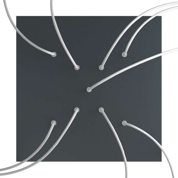 9 X-shaped Holes - EXTRA LARGE Square Ceiling Canopy Kit - Rose One System