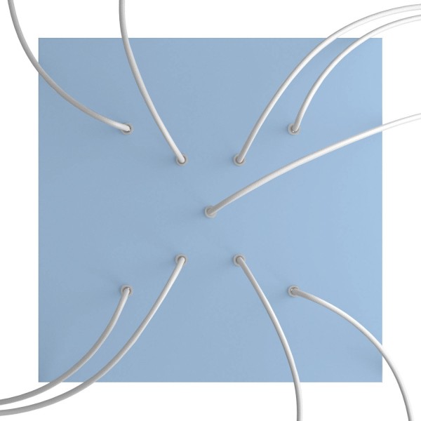 9 X-shaped Holes - EXTRA LARGE Square Ceiling Canopy Kit - Rose One System