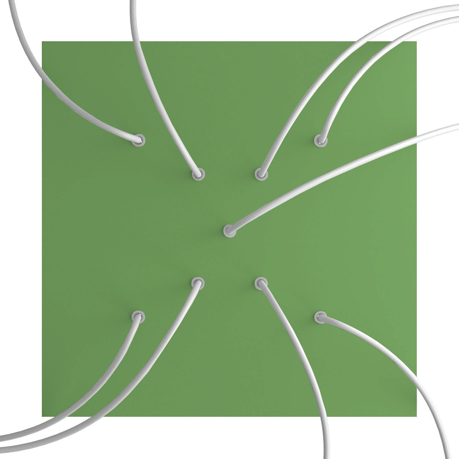 9 X-shaped Holes - EXTRA LARGE Square Ceiling Canopy Kit - Rose One System