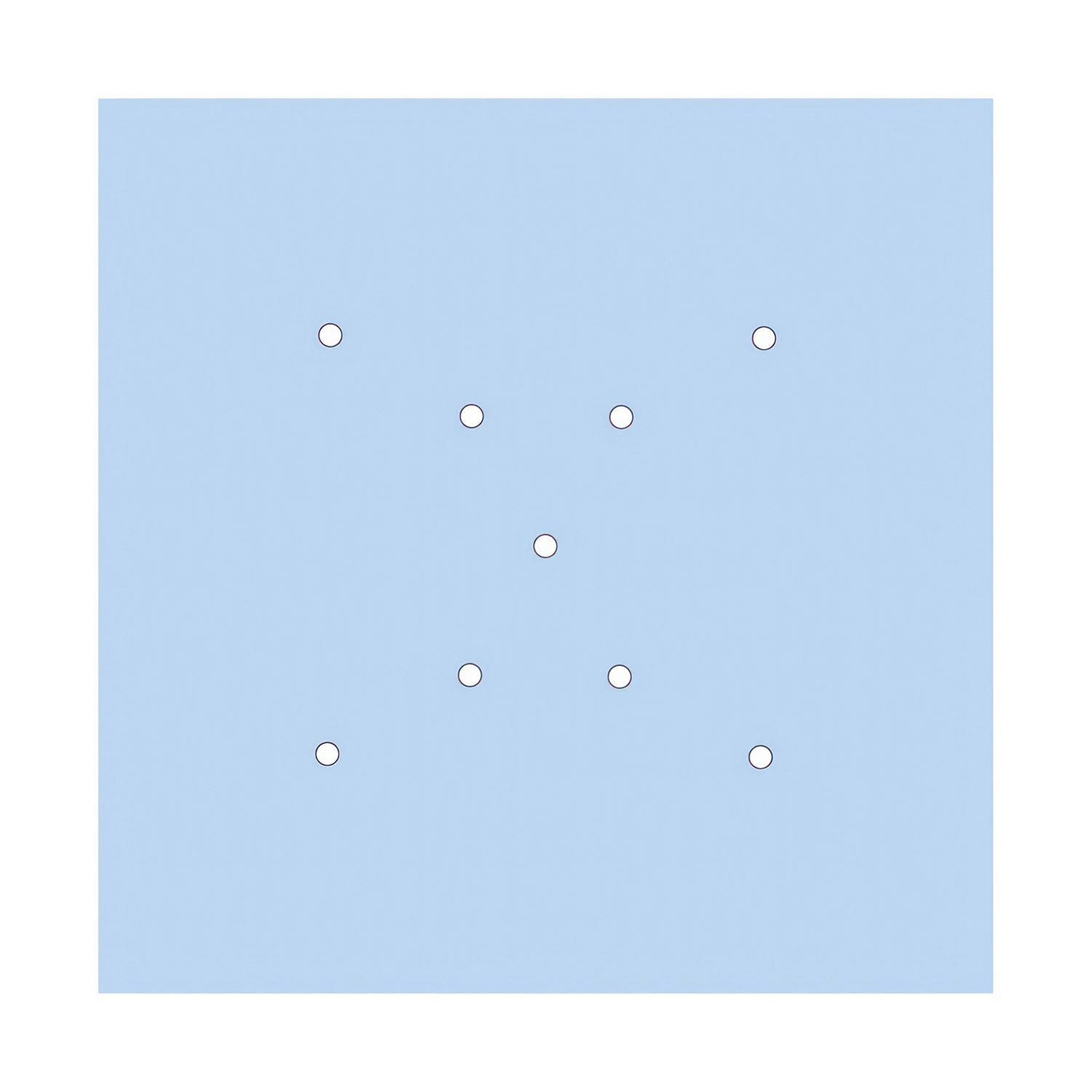 9 X-shaped Holes - EXTRA LARGE Square Ceiling Canopy Kit - Rose One System