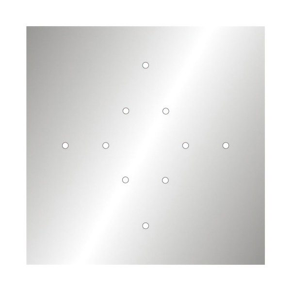 10 Holes - EXTRA LARGE Square Ceiling Canopy Kit - Rose One System