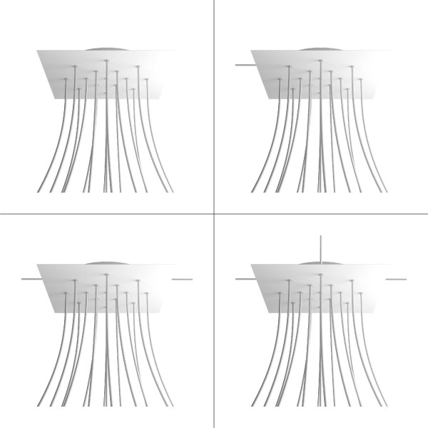 15 Holes - EXTRA LARGE Square Ceiling Canopy Kit - Rose One System