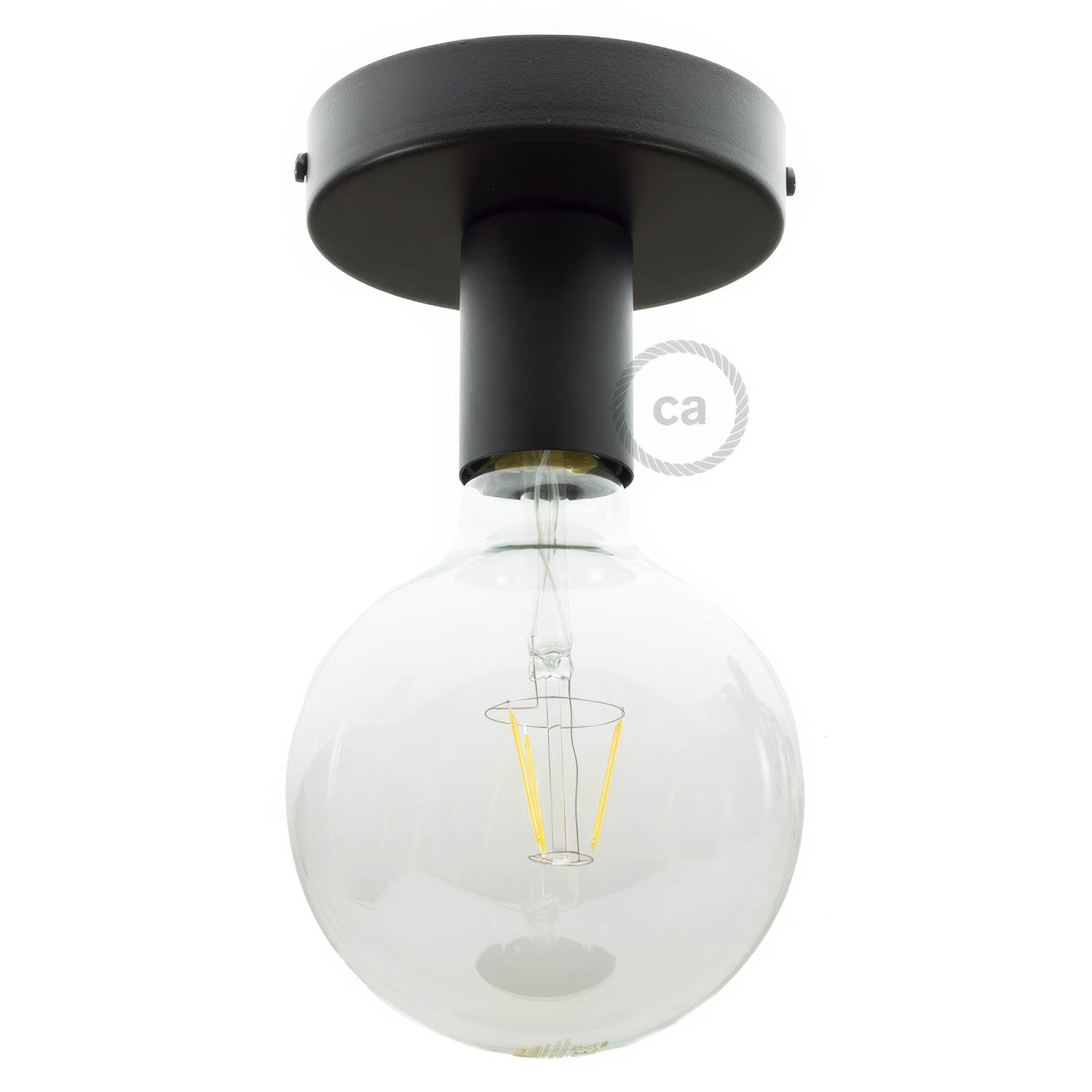 Fermaluce Metal,wall or ceiling flush light - Black