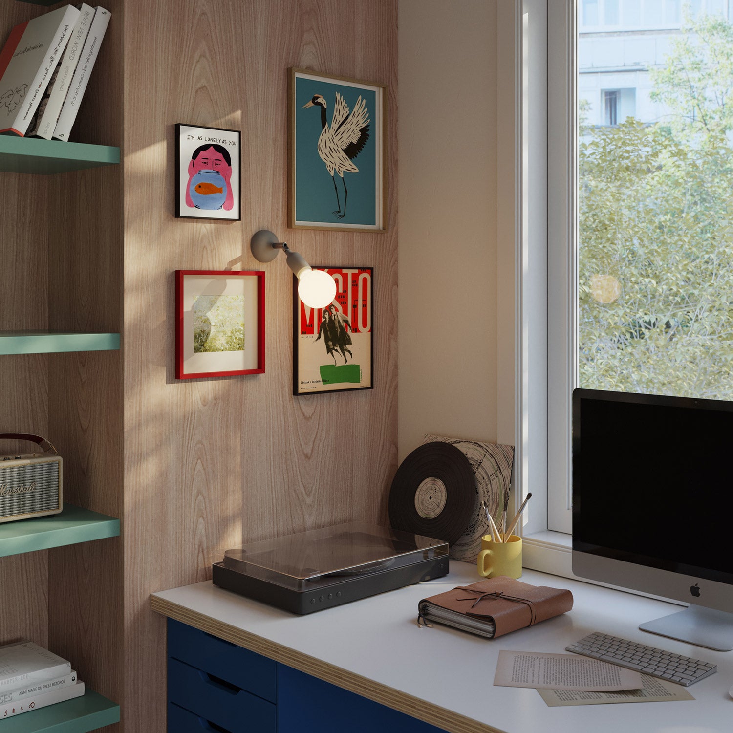 Silicone Fermaluce lamp with joint - Grey