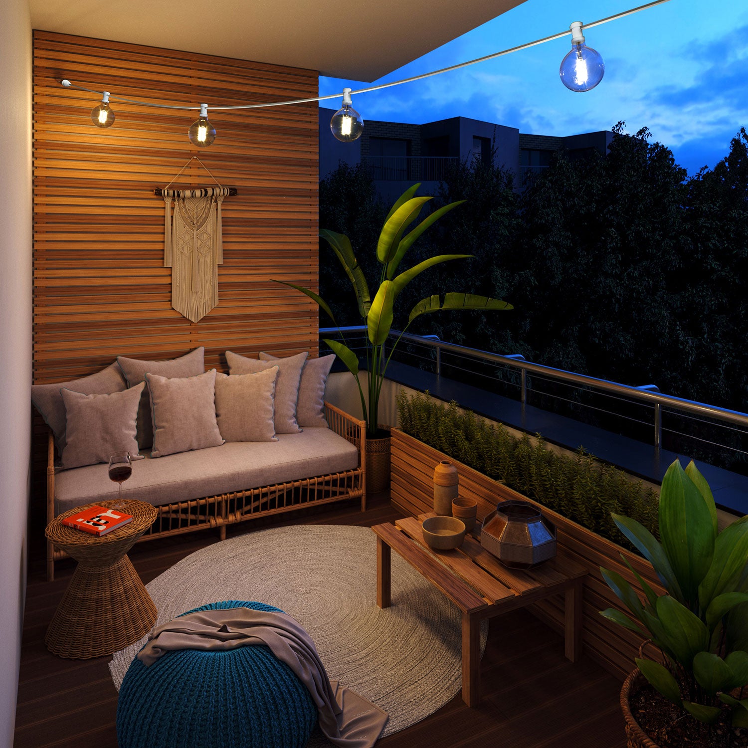 Ready-to-use 25ft String Light with 5 white Sockets, Hook and Plug - CM02