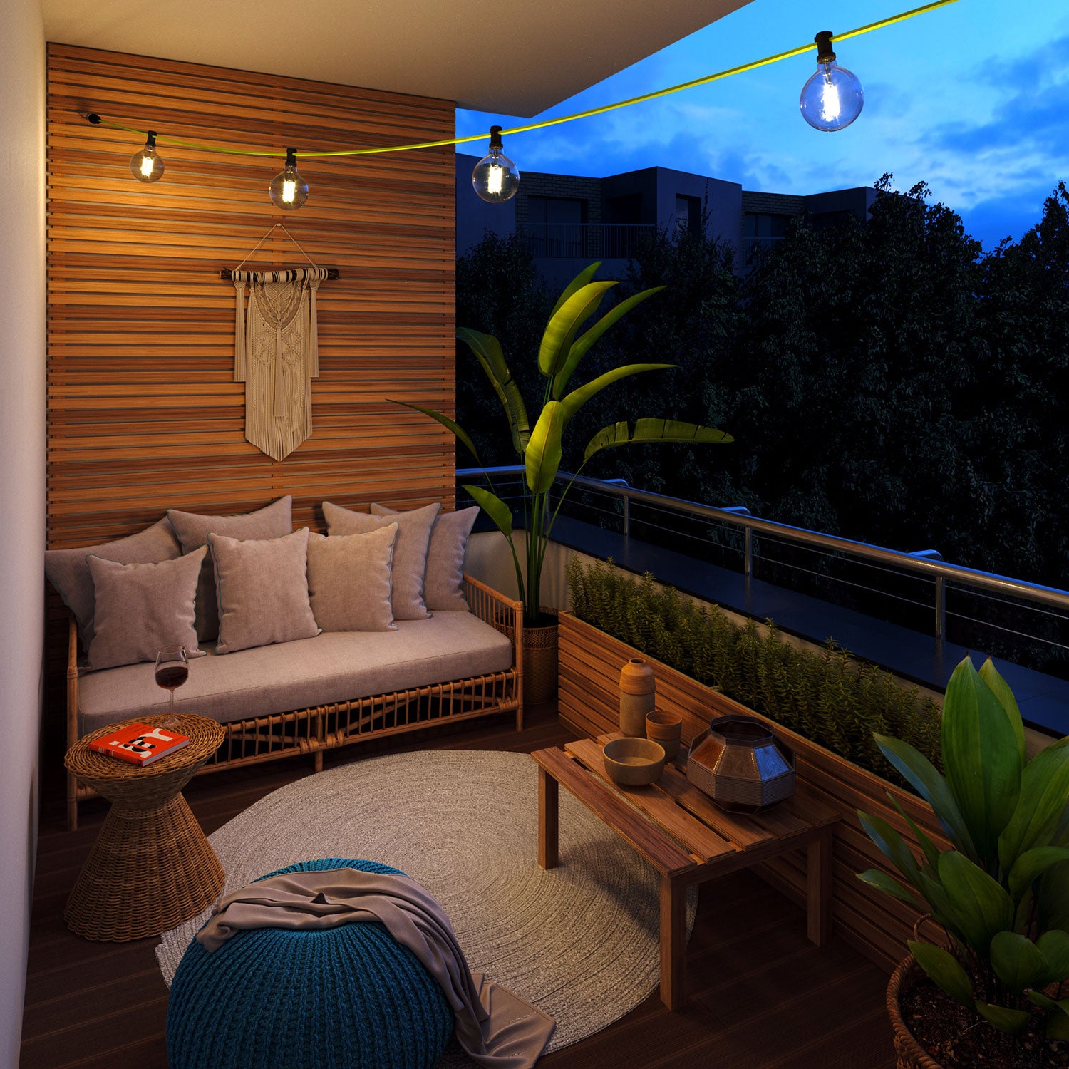 Ready-to-use 40ft String Light with 5 black Sockets, Hook and Plug - CF10