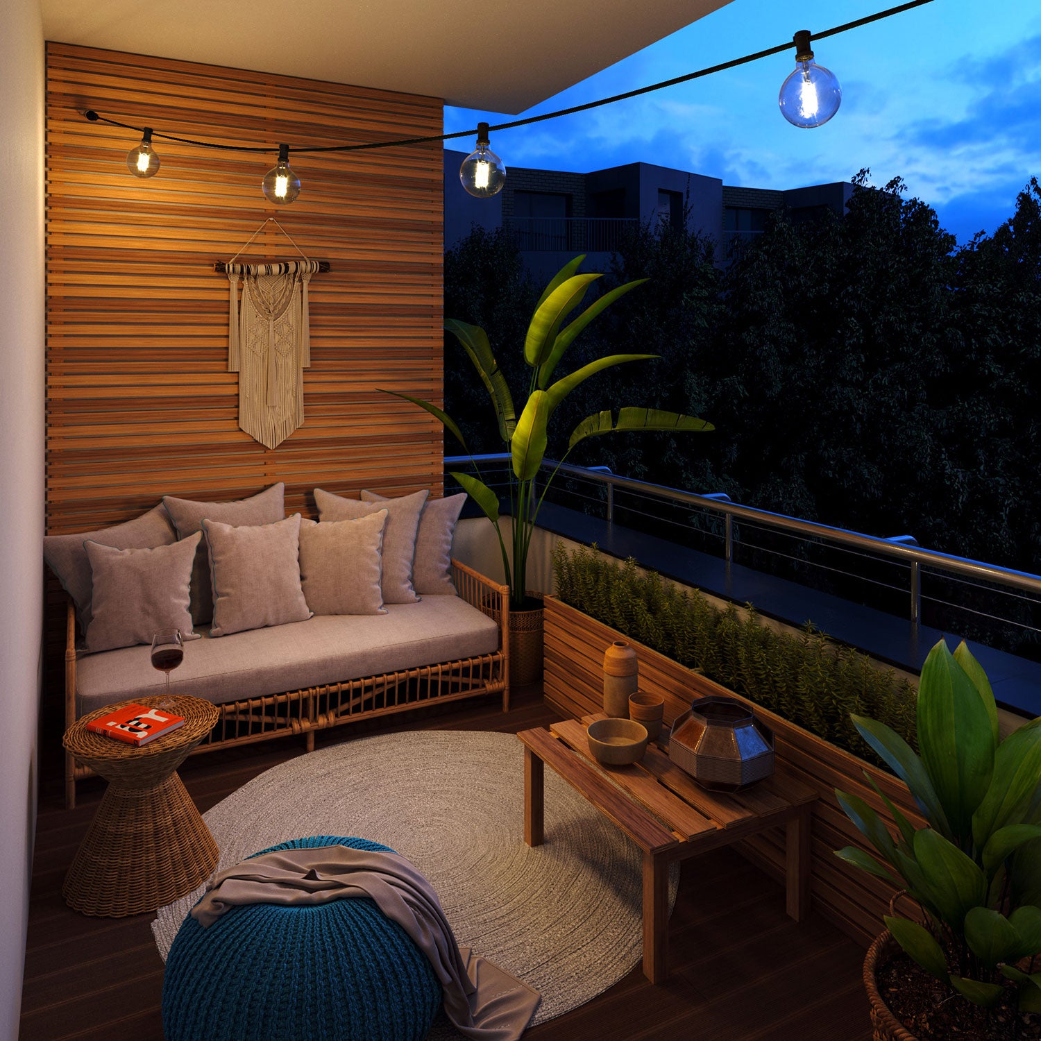 Ready-to-use 40ft String Light with 5 black Sockets, Hook and Plug - CM04