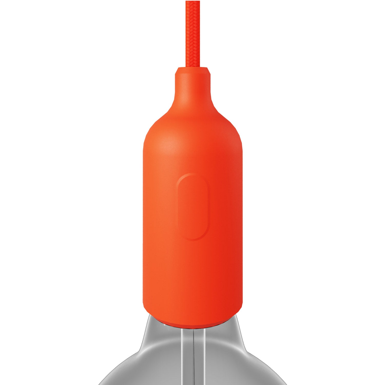 Silicone E26 socket kit with switch and hidden cable clamps - Orange