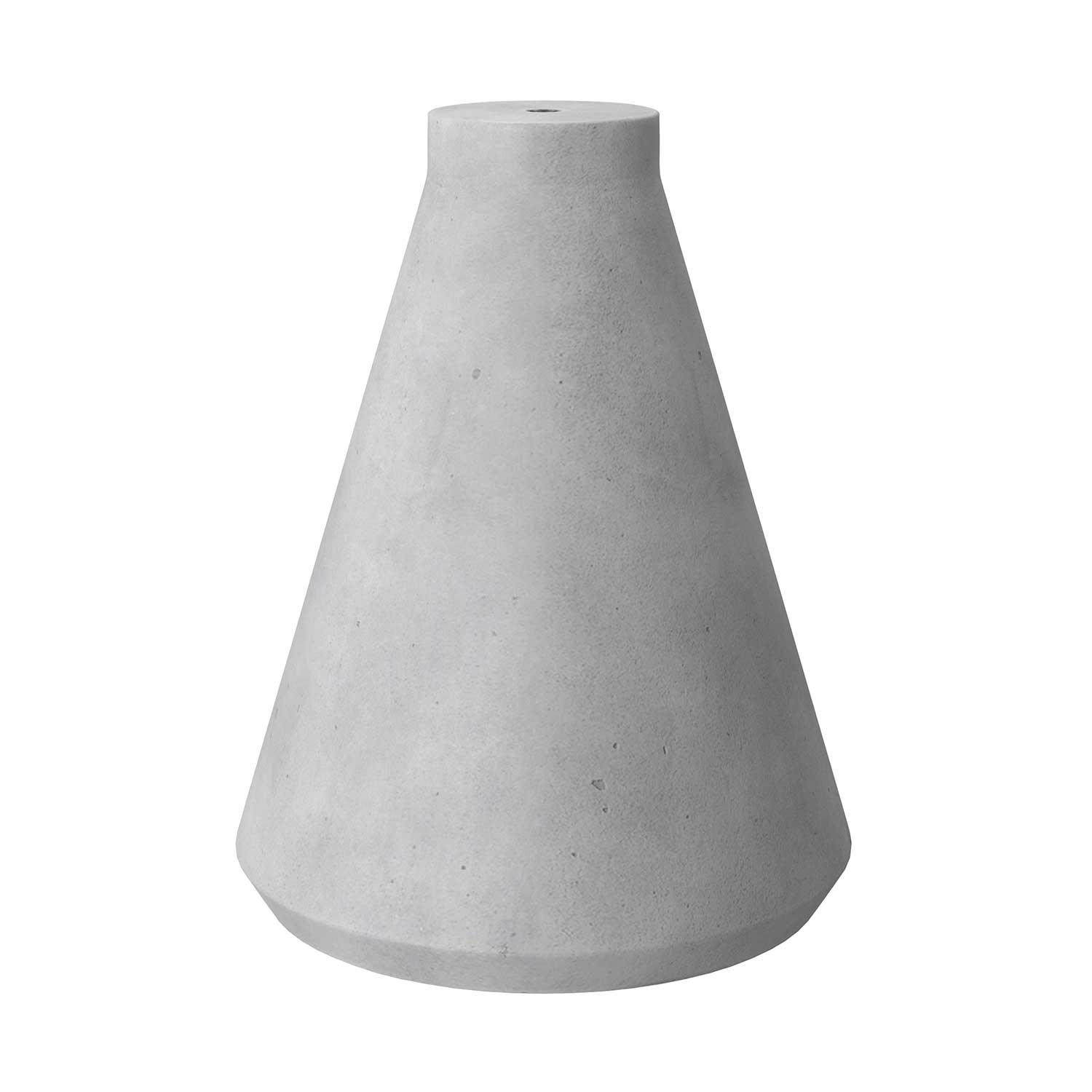 Funnel cement lampshade for suspension, with cable clamp and E26 socket - Light cement