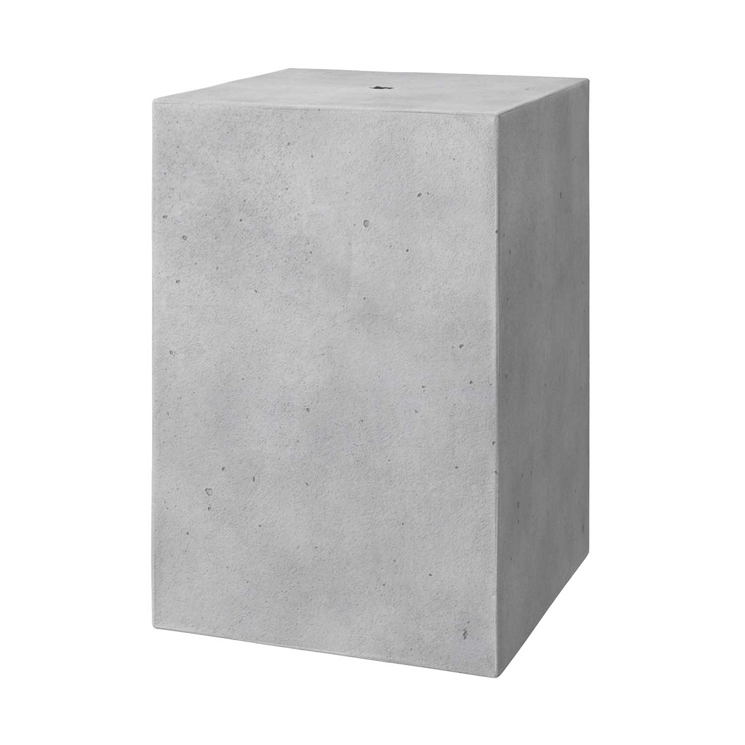 Cube cement lampshade for suspension, with cable clamp and E26 socket - Light cement