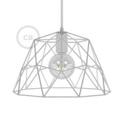 Dome XL naked cage metal Lampshade with E26 socket - White
