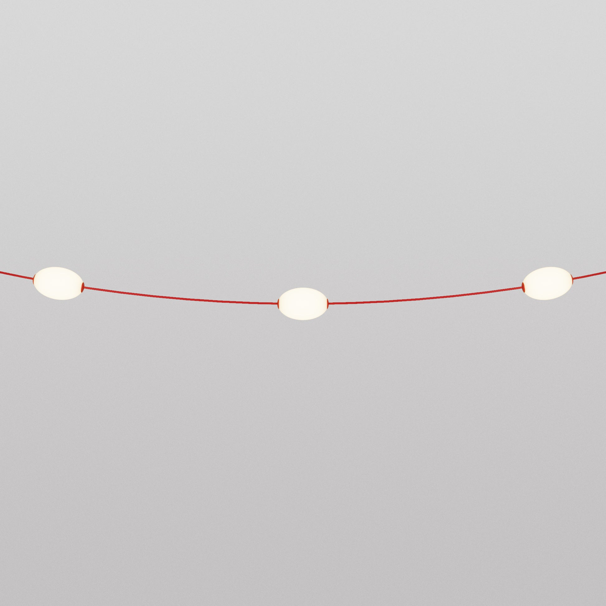 Outdoor 3-Light String Light fro wet locations Starfish Red, Power supply with US plug - Marina3