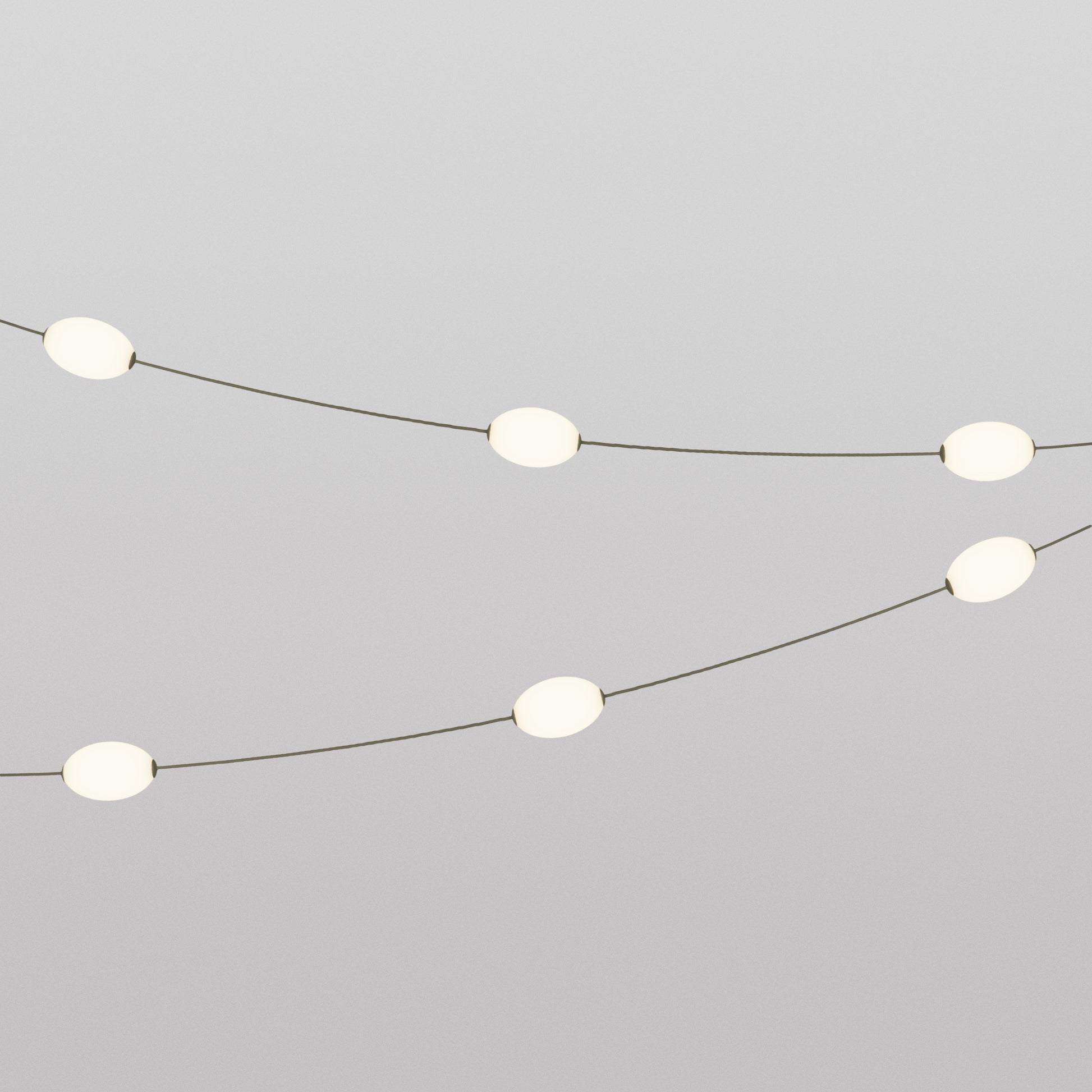Outdoor 6-Light String Light for wet locations Olive Green, Power supply with US plug - Marina6