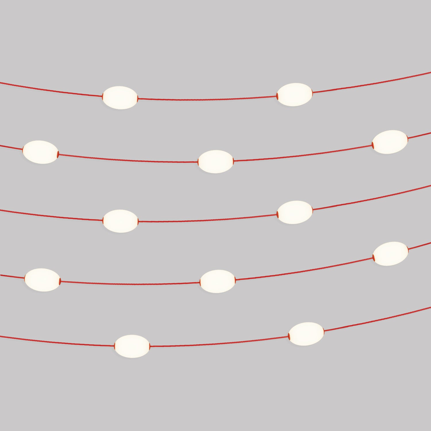 Outdoor 12-Light String Light for wet locations Starfish Red, Power supply with US plug - Marina12