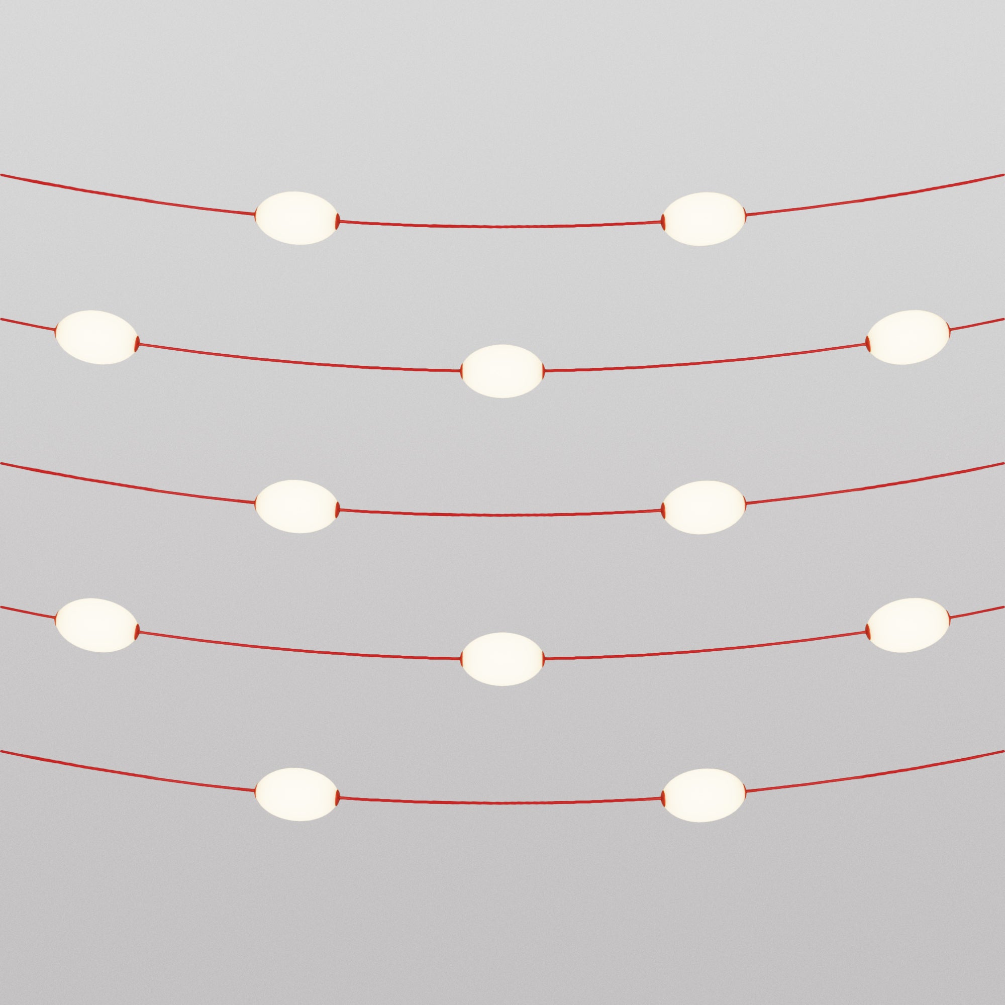 Outdoor 12-Light String Light for wet locations Starfish Red, Power supply with US plug - Marina12