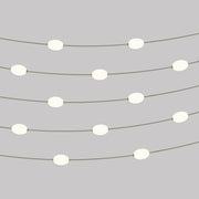 Outdoor 12-Light String Light for wet locations Olive Green, Power supply with US plug - Marina12