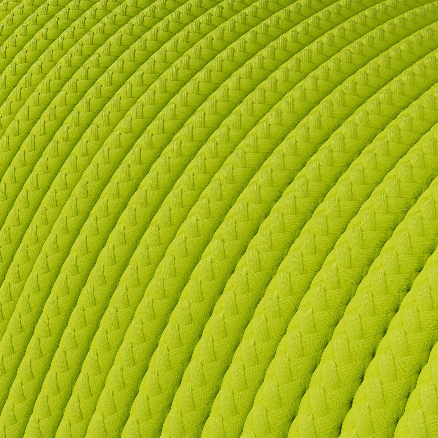 Cavo elettrico Extra Low Voltage rivestito in tessuto Giallo Fluo RF10