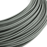 Cavo elettrico Extra Low Voltage rivestito in tessuto effetto seta Grigio RM03