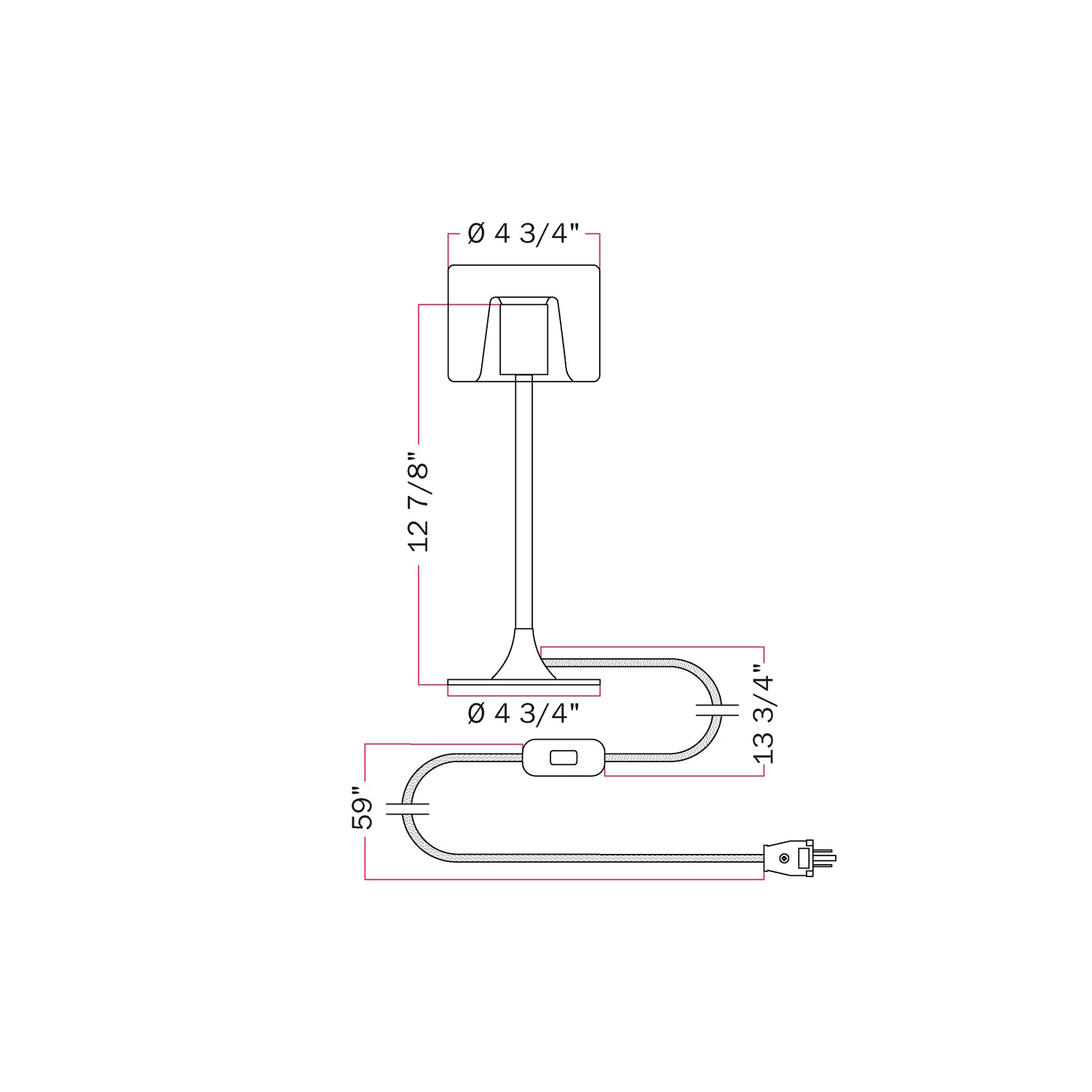 MAG-Y table lamp with round metal base and clear Ghost G03 bulb - Matt white
