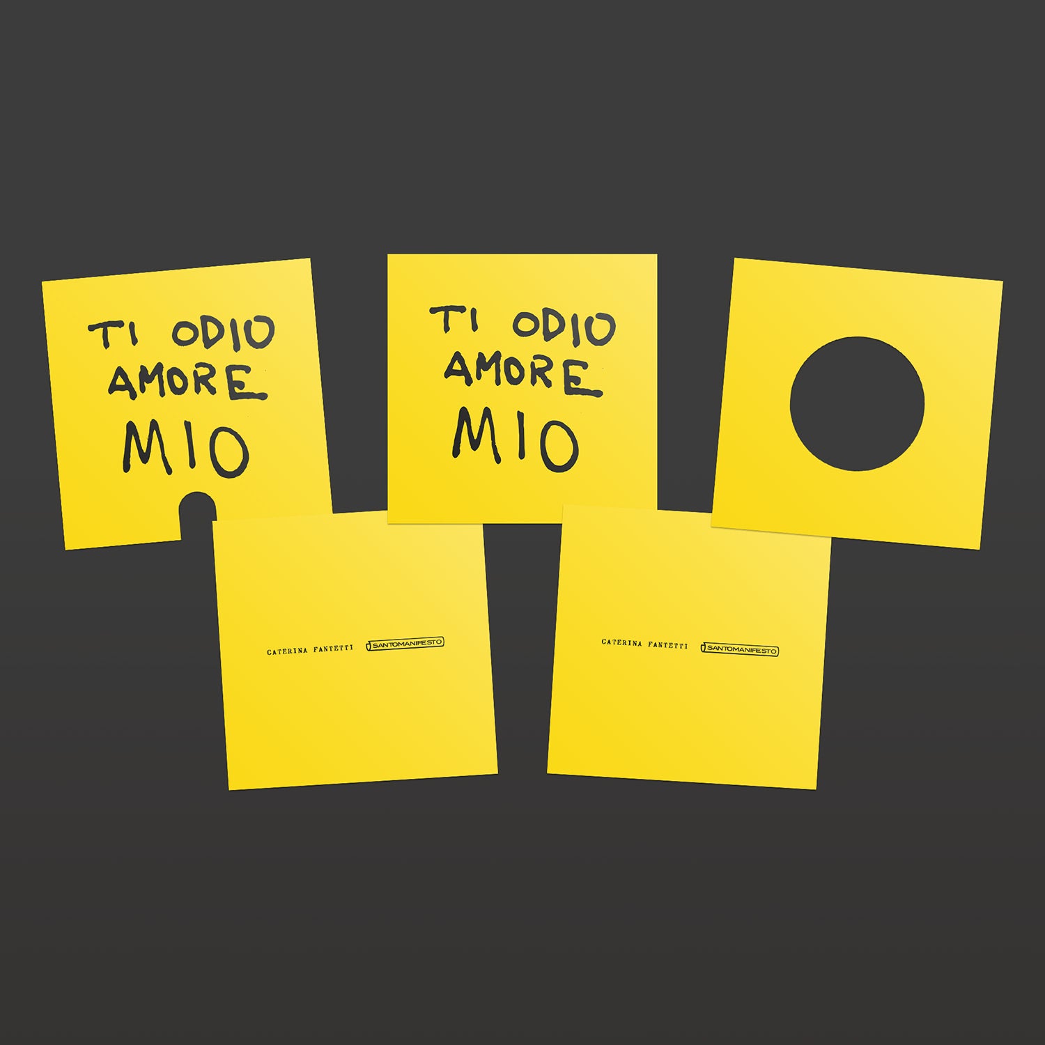 Cubetto table lamp with US plug, "Ti odio amore mio" Ghost bulb - Santomanifesto