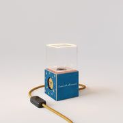 Cubetto table lamp with US plug, "La luna" Ghost bulb - Santomanifesto