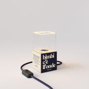 Cubetto table lamp with US plug, "Bimbi c’è l’onde" Ghost bulb - Tuttapolpa