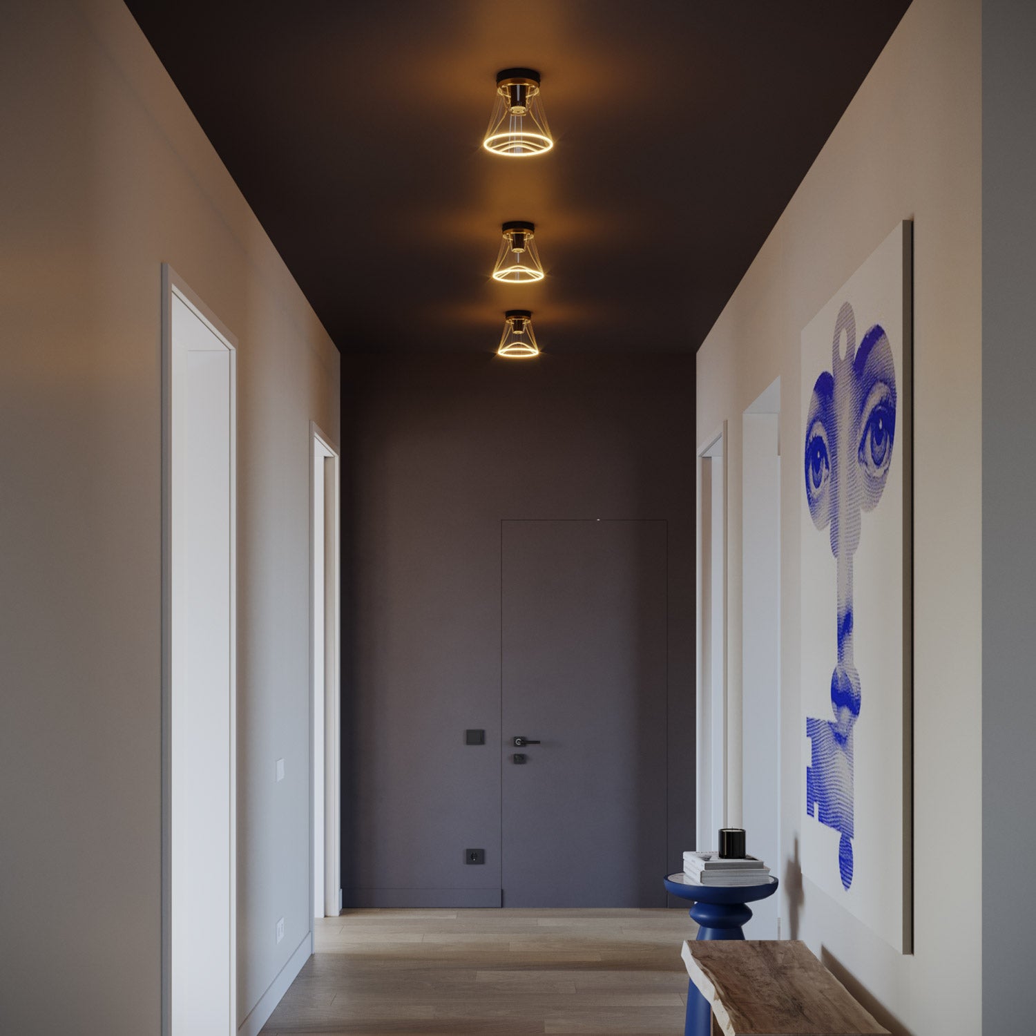 Fermaluce wall lamp Black with G01 bulb