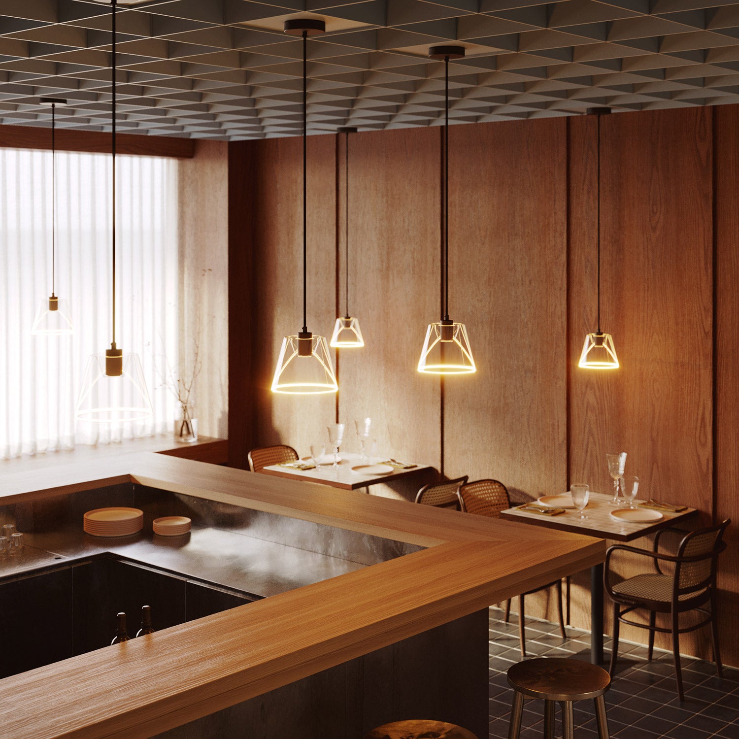 LED Clear Light Bulb Ghost Line CRI 90 Recessed Cone 5,5W 480Lm E26 2200K Dimmable - G01