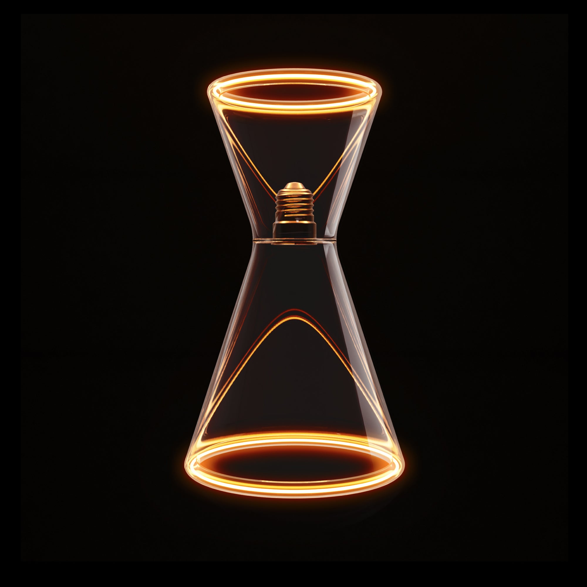 LED Clear Light Bulb Ghost Line Double Cone 7W 500lm E26 120V 2200K Dimmable - G08