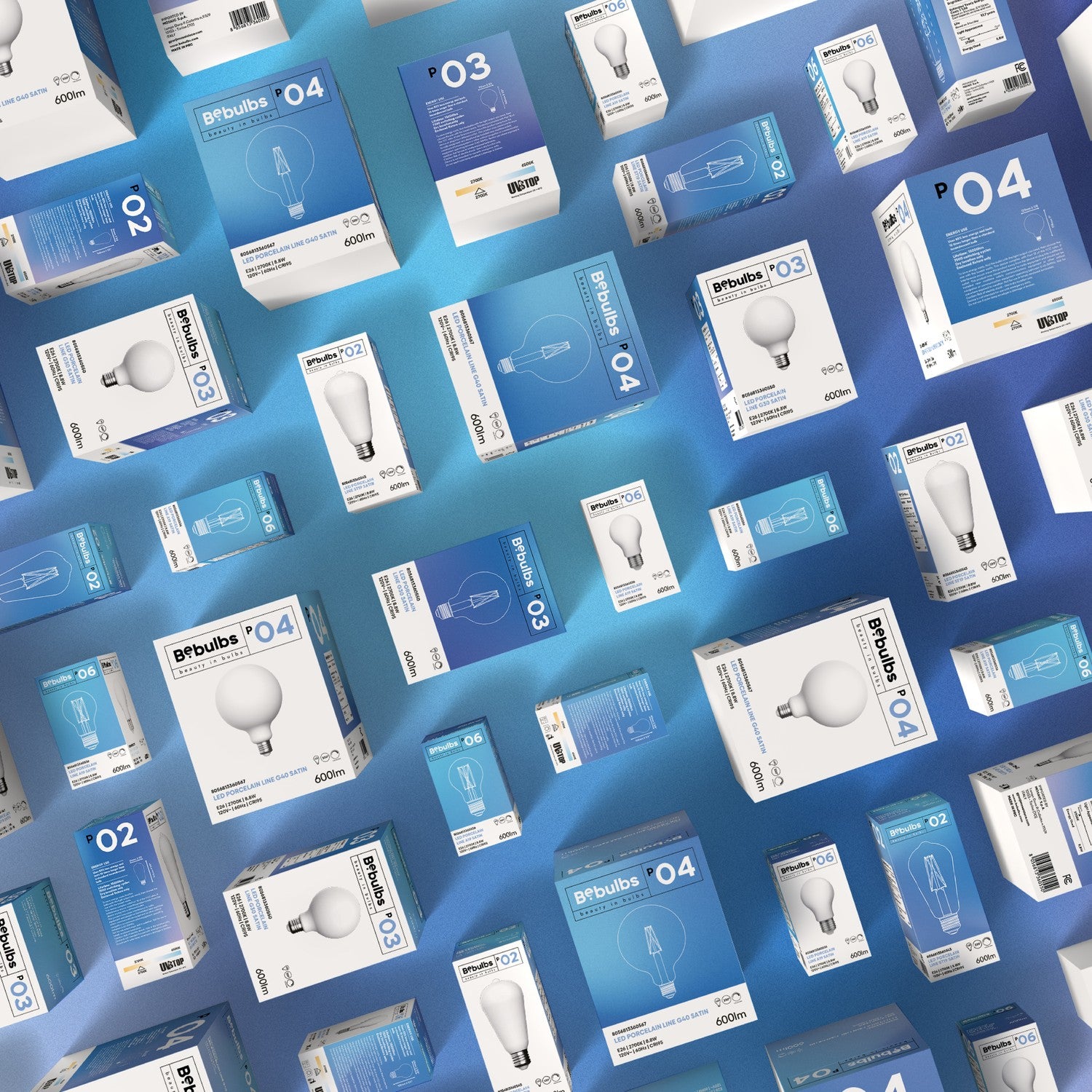 LED Porcelain Effect Light Bulb CRI 95 G40 8.8W 600Lm E26 120V 2700K Dimmable - P04