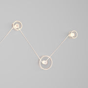 Spostaluce wall lamp with 3 Ghost bulbs and white cable