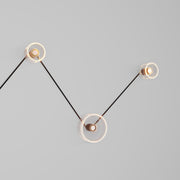 Spostaluce wall lamp with 3 Ghost bulbs and black cable