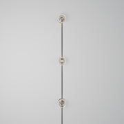 Spostaluce wall lamp with plug, 3 Ghost bulbs and black cable