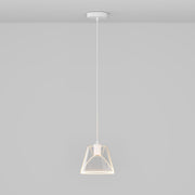 Pendant lamp with clear cone Ghost bulb - Matt white