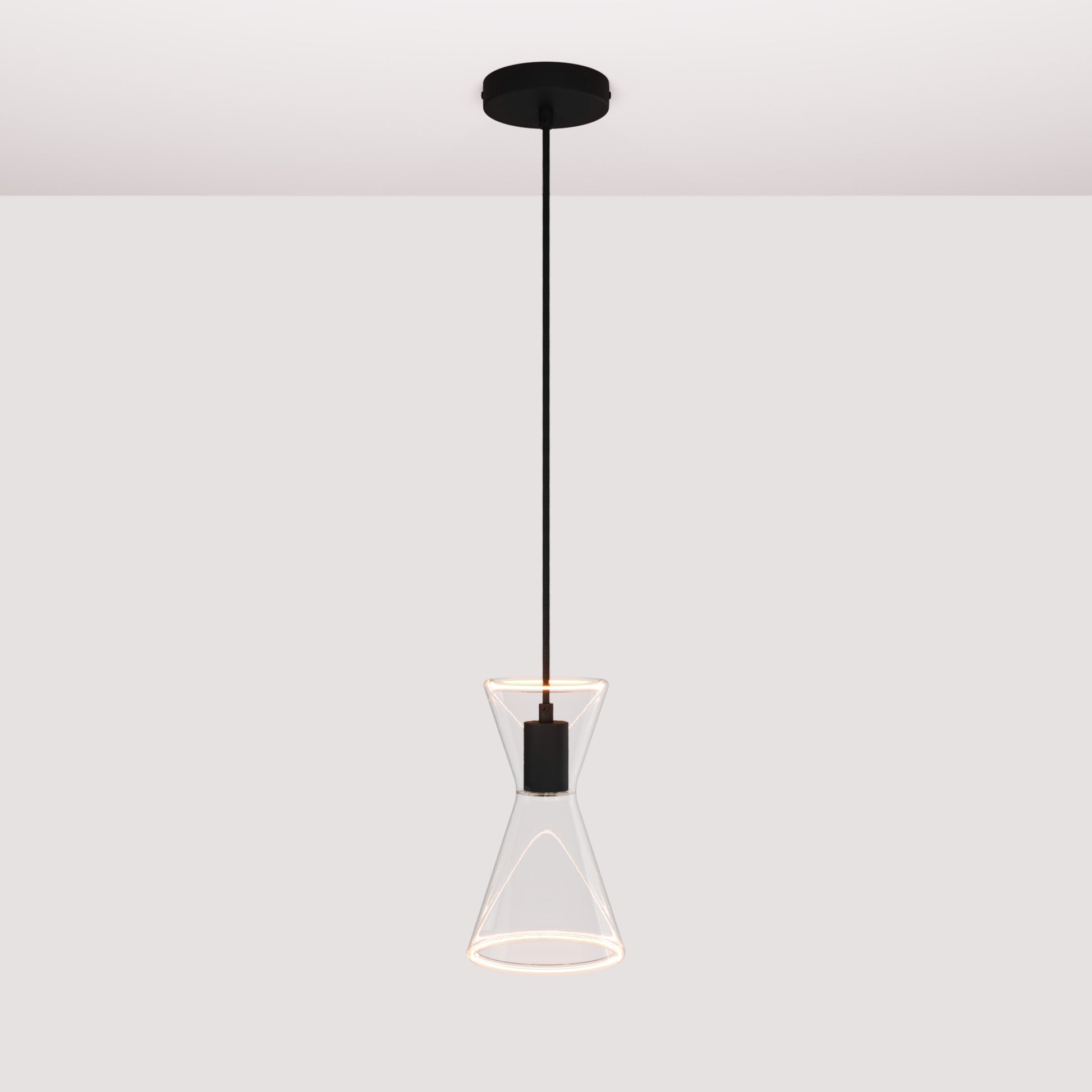 Ghost Double Cone Pendant Lamp - Black