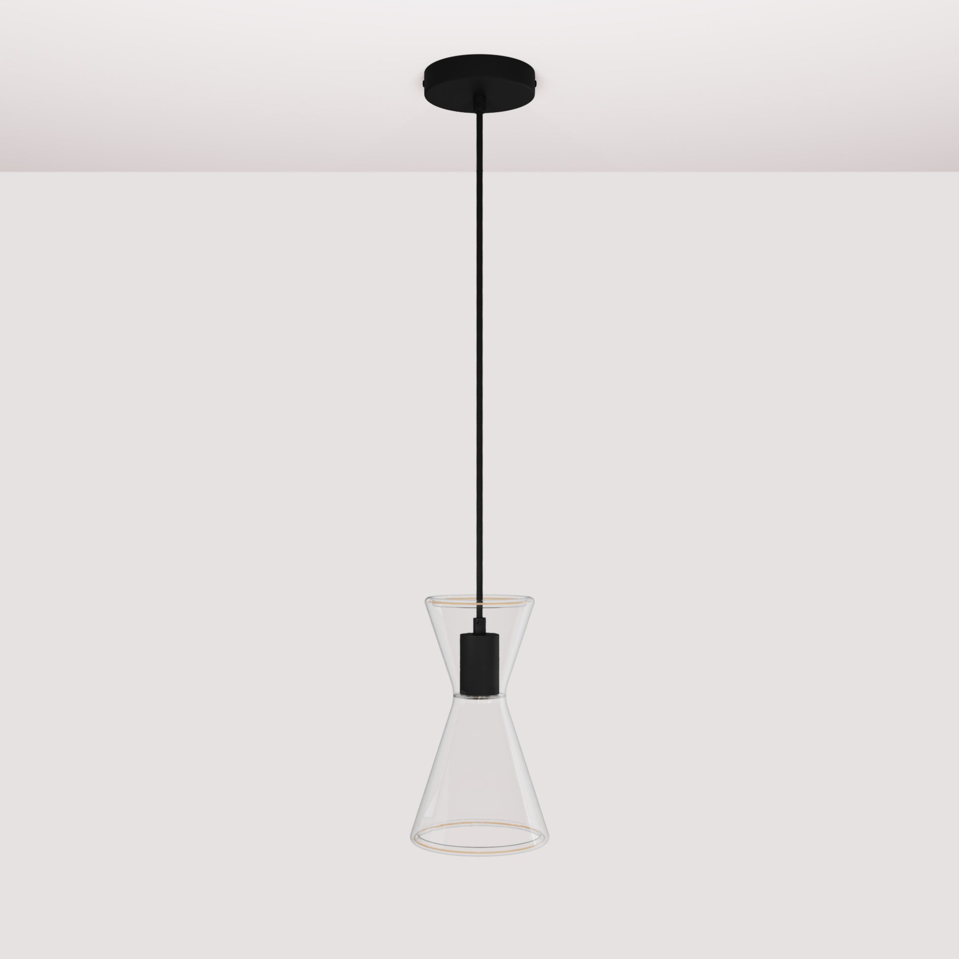 Ghost Double Cone Pendant Lamp - Black