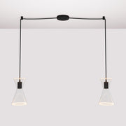 Double-Drop Ghost Double Cone Pendant Lamp - Black