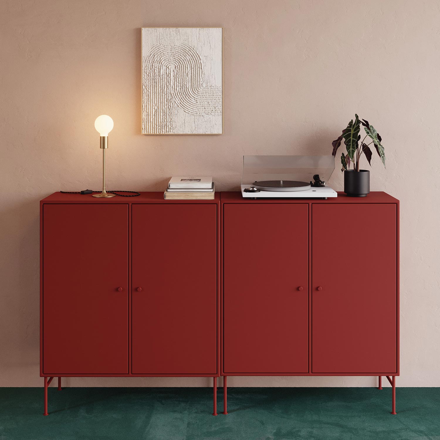 Base metallica tonda per lampada da tavolo MAG-Y - Bronzo satinato