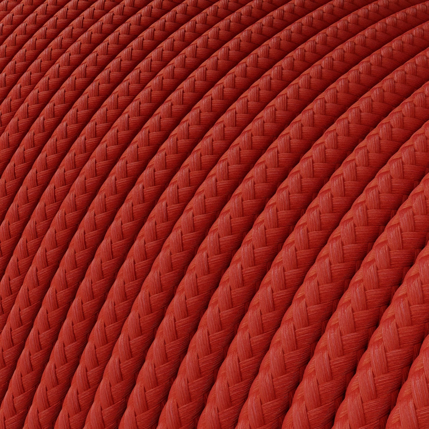 Cavo elettrico Extra Low Voltage rivestito in tessuto effetto seta Rosso RM09
