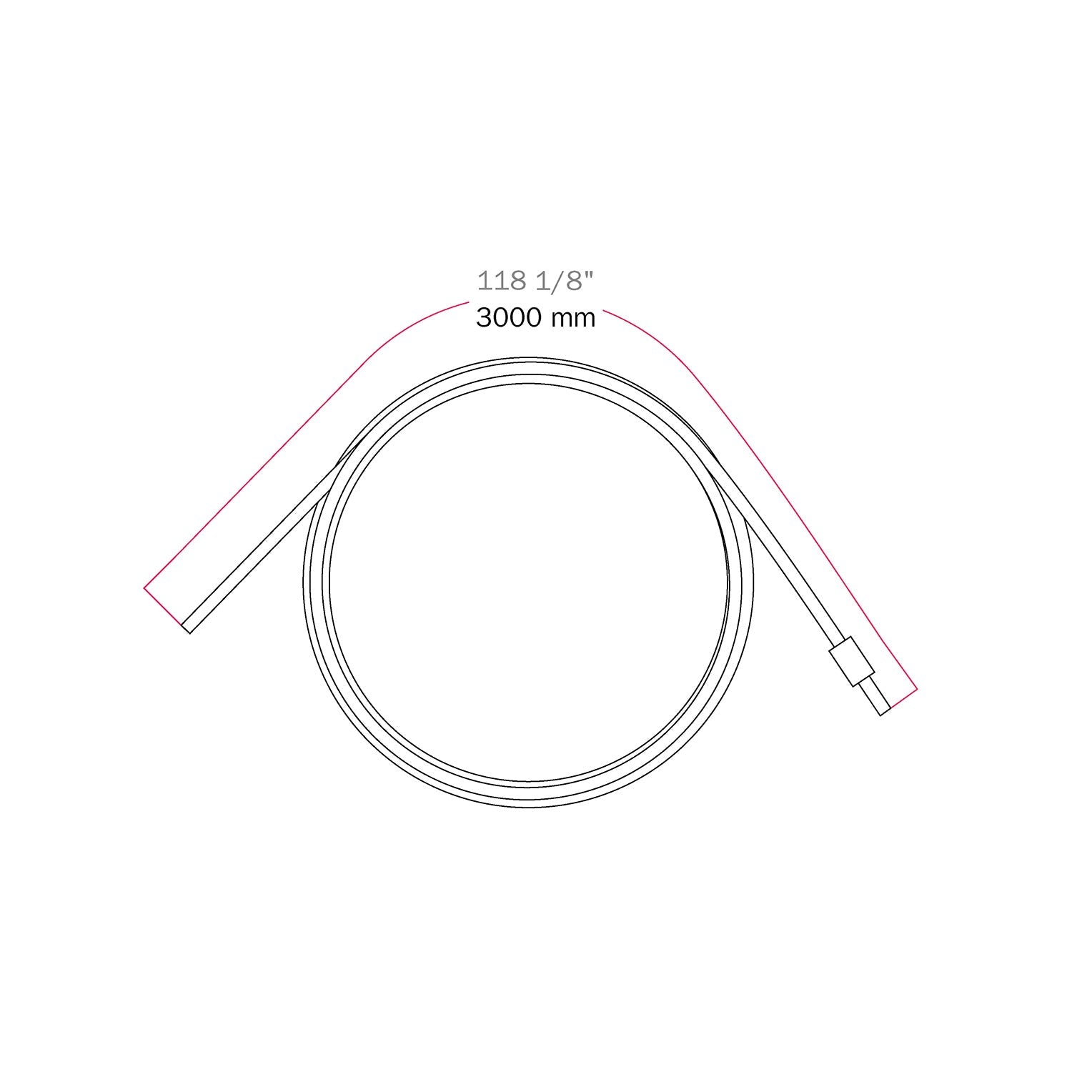 Cavo tirante in acciaio da 3 metri con sfera di blocco per sospensioni - Ø 1,5 mm (Carico 25kg)