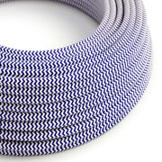 Cloth Covered Wire - Blue & White Chevron RZ12 - UL Listed