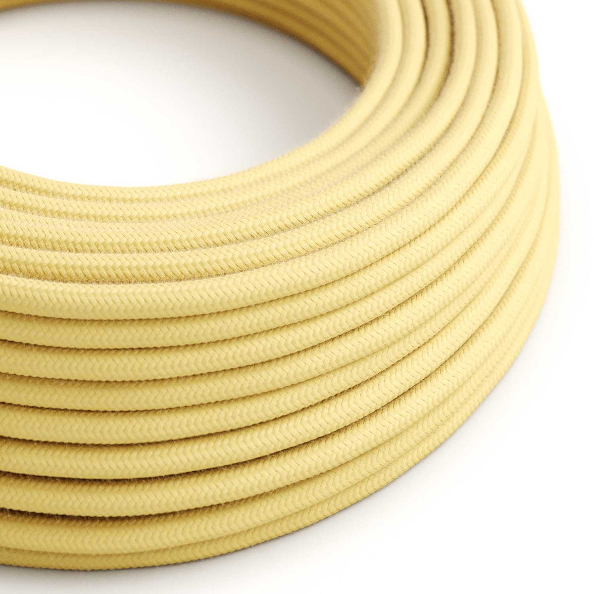 Pale Yellow Cotton-covered round electric cable - RC10 – Creative Cables