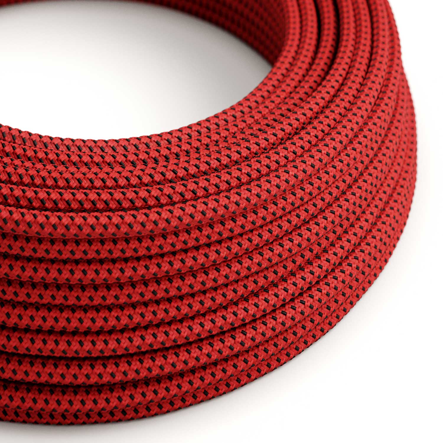 Cloth Covered Wire - Red & Black Tracer RT94 - UL Listed