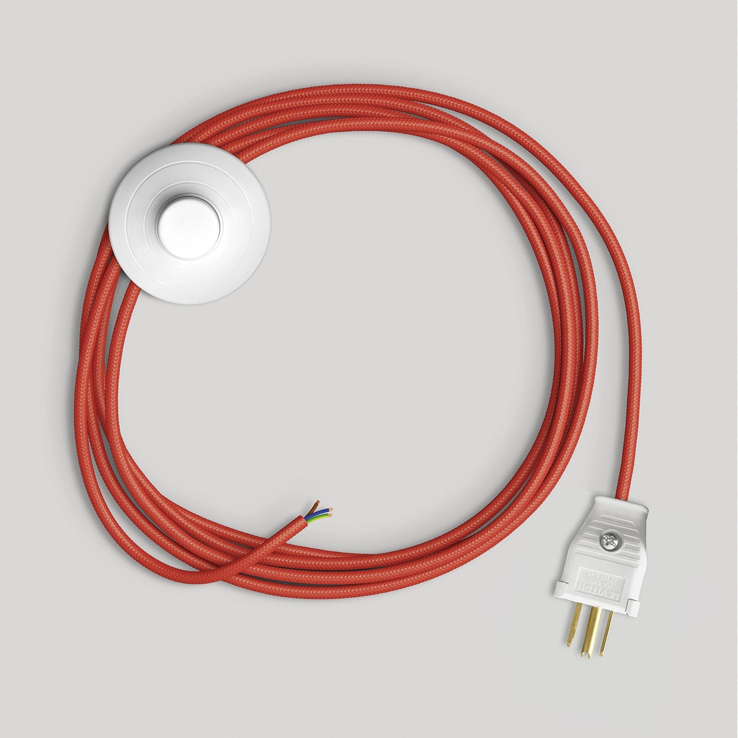 Cordset for lamp with bright red cable 10 ft Bianco