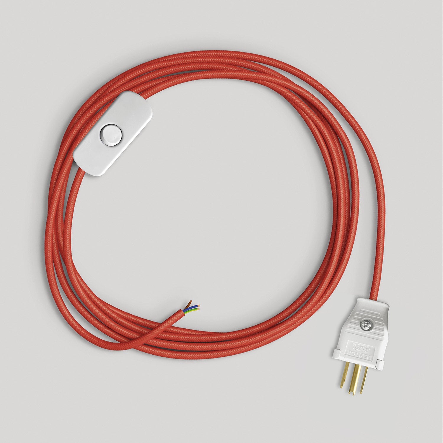 Cordset for lamp with bright red cable 6 ft Bianco