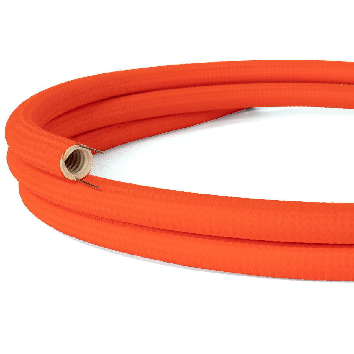 Flexible conduit with Fluo/Neon Orange fabric covering, 20 mm ...