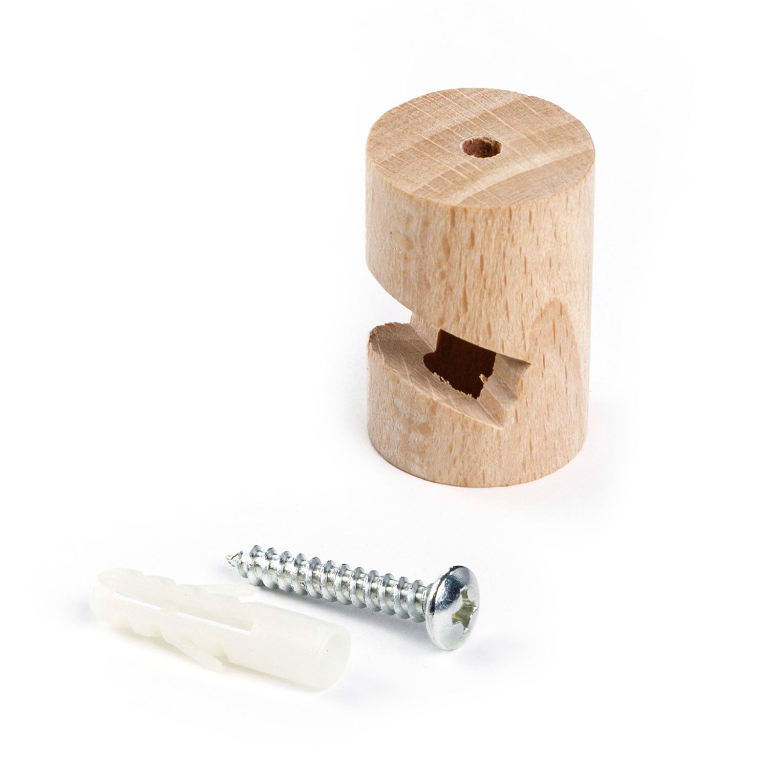 Decentratore, gancio a “V” a soffitto o parete in legno per cavo elettrico tessile - Neutro