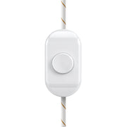 Dimmer universale per lampade da tavolo/terra con pulsante a pressione per lampadine LED e incandescenza - Design by Achille Castiglioni - Bianco